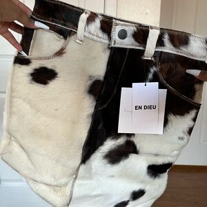 EN DIEU Cow Print Skirt